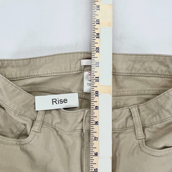 Bongo Jeans Womens Ankle Biters Juniors 7 Tan Khaki Slim Zip Ankles Stretch - Picture 7 of 8